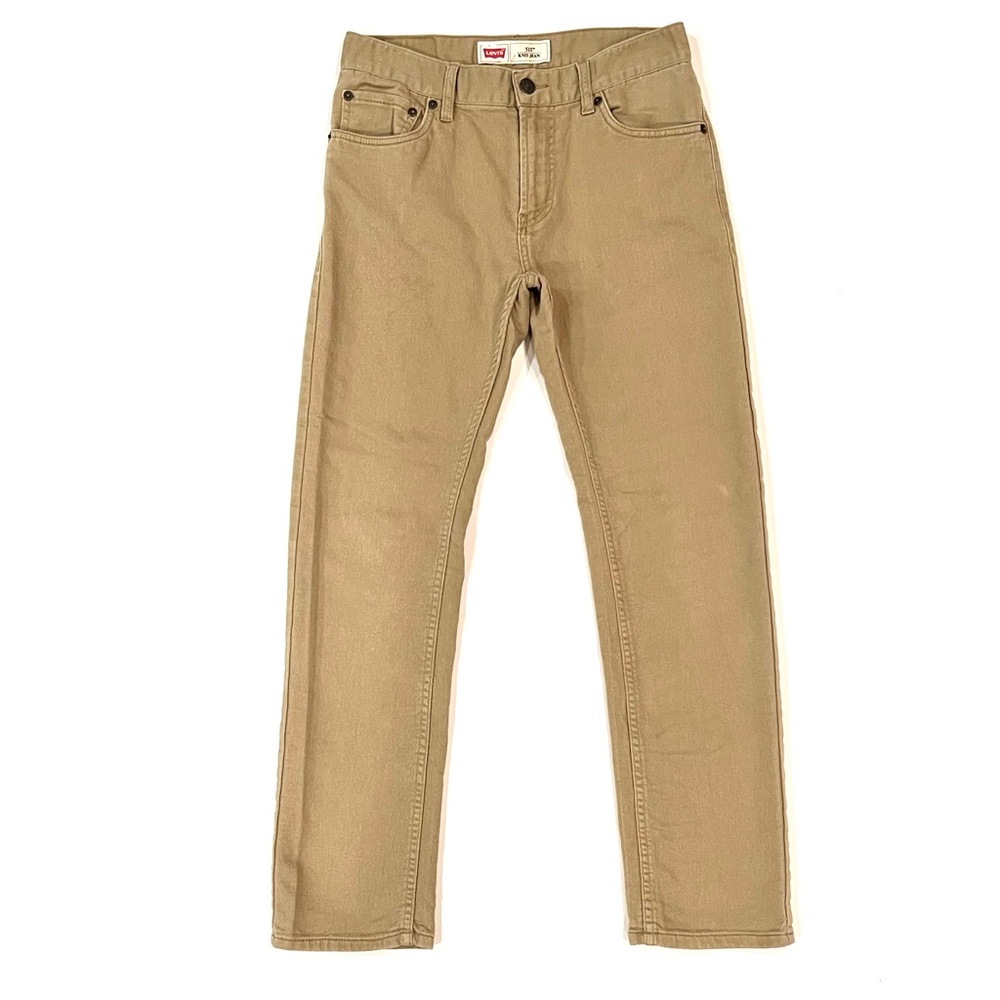 Levi's 511 Knit Stretch Tan Khaki Straight Jeans Boys 18 Regular 29 x 29 EUC